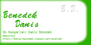 benedek danis business card